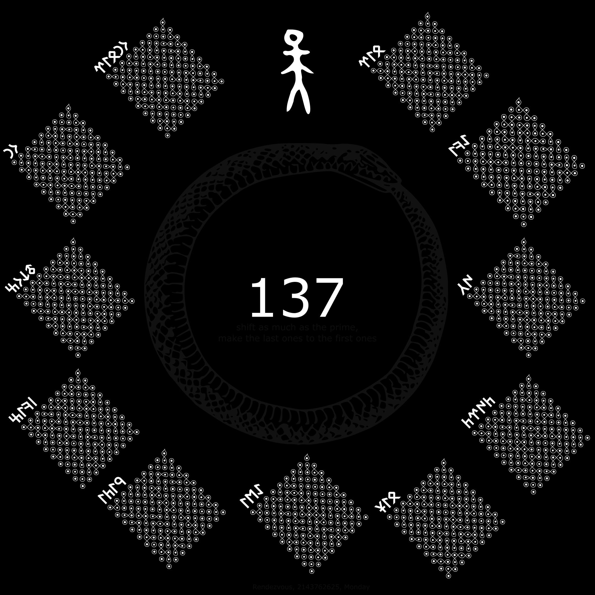 Signed Tengri 137 rendezvous image with eleven kolams
